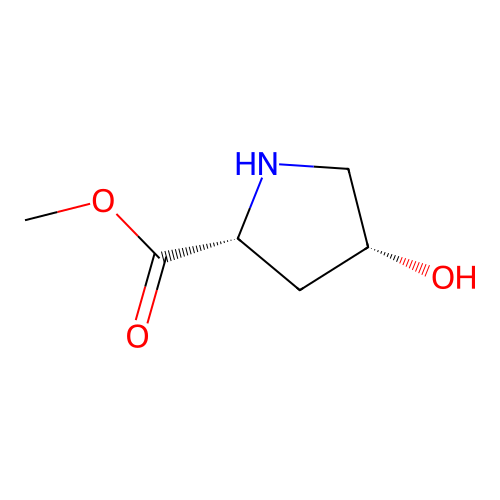 (2R,4R)-methyl 4-hydroxypyrrolidine-2-carboxylate structure