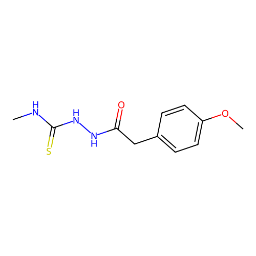 2-[(4-methoxyphenyl)acetyl]-N-methylhydrazinecarbothioamide structure
