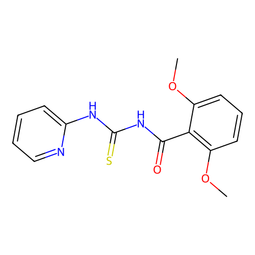 2,6-dimethoxy-N-(pyridin-2-ylcarbamothioyl)benzamide structure
