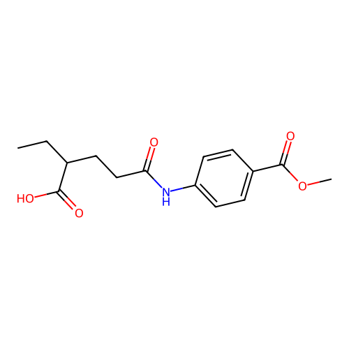 2-Ethyl-5-((4-(methoxycarbonyl)phenyl)amino)-5-oxopentanoic acid structure