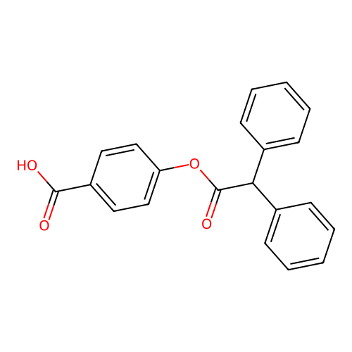 4-[(Diphenylacetyl)oxy]benzoic acid structure