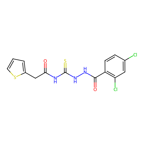 N-[[(2,4-dichlorobenzoyl)amino]carbamothioyl]-2-thiophen-2-ylacetamide structure
