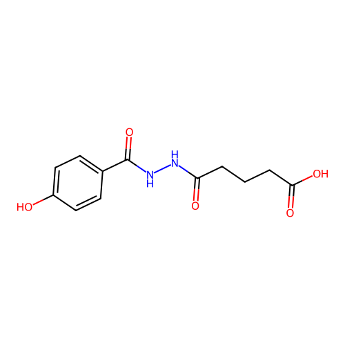 5-(2-(4-Hydroxybenzoyl)hydrazinyl)-5-oxopentanoic acid structure