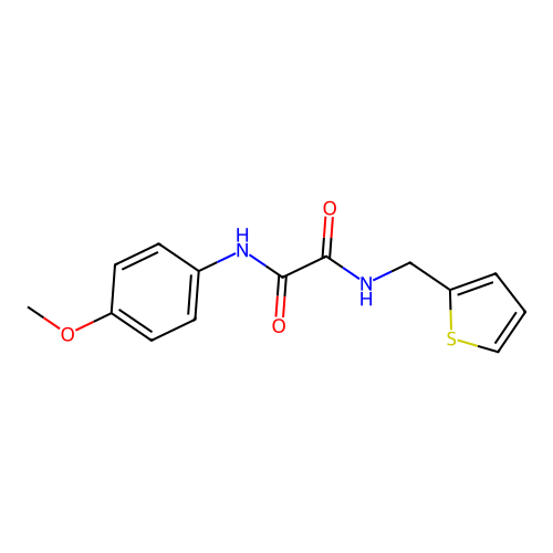 N'-(4-methoxyphenyl)-N-(thiophen-2-ylmethyl)oxamide structure
