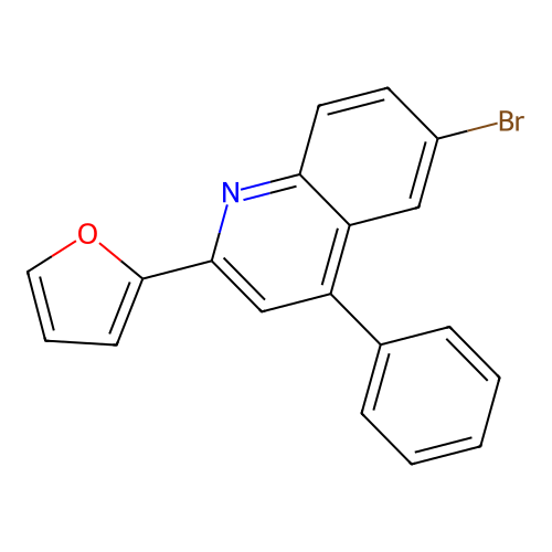 6-Bromo-2-(furan-2-yl)-4-phenylquinoline structure