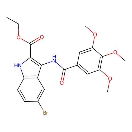 Ethyl 5-bromo-3-[(3,4,5-trimethoxybenzoyl)amino]-1H-indole-2-carboxylate structure