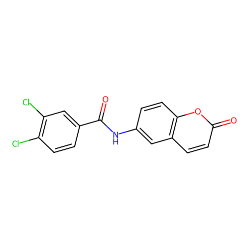 3,4-dichloro-N-(2-oxo-2H-chromen-6-yl)benzamide structure