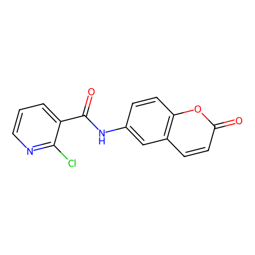 2-Chloro-N-(2-oxo-2H-chromen-6-yl)-nicotinamide structure