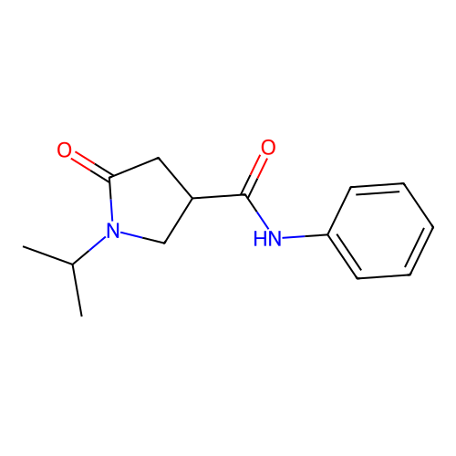 5-oxo-N-phenyl-1-(propan-2-yl)pyrrolidine-3-carboxamide structure