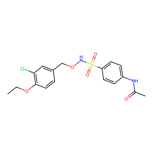 N-[4-[(3-chloro-4-ethoxyphenyl)methoxysulfamoyl]phenyl]acetamide structure