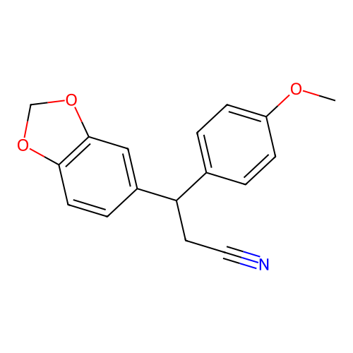 3-(1,3-Benzodioxol-5-yl)-3-(4-methoxyphenyl)propanenitrile structure