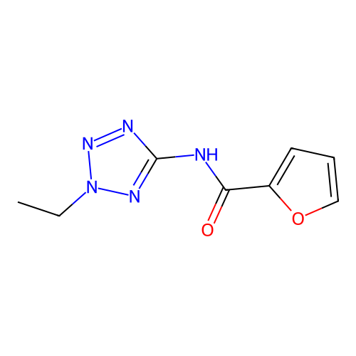 N-(2-ethyltetrazol-5-yl)furan-2-carboxamide structure