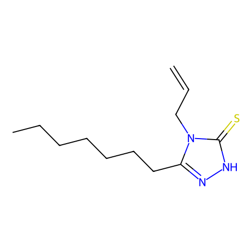 5-heptyl-4-(prop-2-en-1-yl)-4H-1,2,4-triazole-3-thiol structure