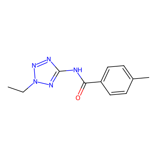 N-(2-ethyl-2H-tetrazol-5-yl)-4-methylbenzamide structure