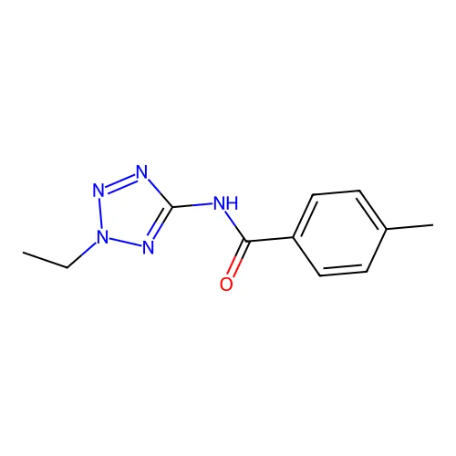 N-(2-乙基-2H-四氮唑-5-基)-4-甲基苯甲酰胺 structure