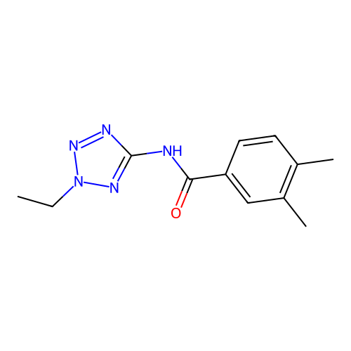 N-(2-ethyltetrazol-5-yl)-3,4-dimethylbenzamide structure