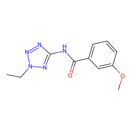 N-(2-ethyl-2H-tetrazol-5-yl)-3-methoxybenzamide structure