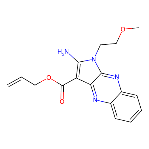 allyl 2-amino-1-(2-methoxyethyl)-1H-pyrrolo[2,3-b]quinoxaline-3-carboxylate structure