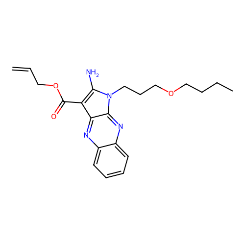 allyl 2-amino-1-(3-butoxypropyl)-1H-pyrrolo[2,3-b]quinoxaline-3-carboxylate structure