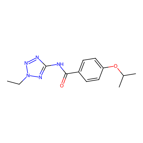 N-(2-ethyltetrazol-5-yl)-4-propan-2-yloxybenzamide structure