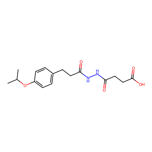 4-Oxo-4-[2-[3-(4-propan-2-yloxyphenyl)propanoyl]hydrazinyl]butanoic acid structure