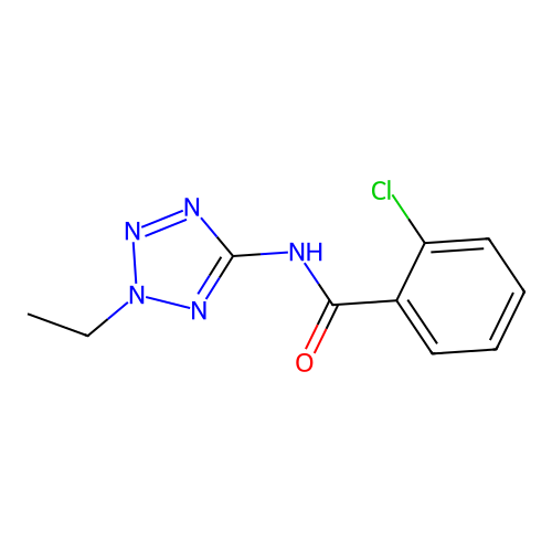 2-chloro-N-(2-ethyl-2H-tetrazol-5-yl)benzamide structure
