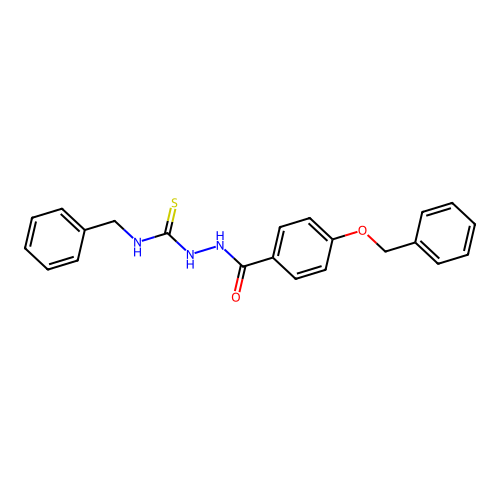 N-benzyl-2-{[4-(benzyloxy)phenyl]carbonyl}hydrazinecarbothioamide structure