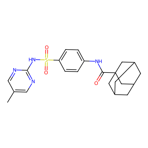 N-[4-[(5-methylpyrimidin-2-yl)sulfamoyl]phenyl]adamantane-1-carboxamide structure