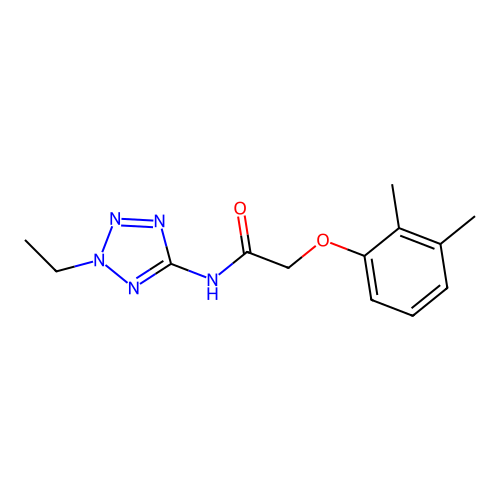 2-(2,3-dimethylphenoxy)-N-(2-ethyl-2H-tetrazol-5-yl)acetamide structure