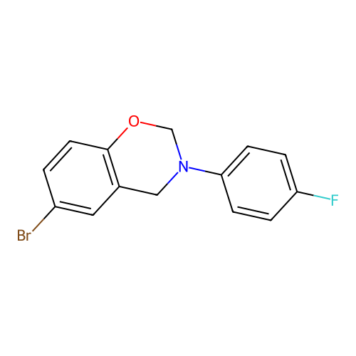 6-bromo-3-(4-fluorophenyl)-3,4-dihydro-2H-1,3-benzoxazine structure