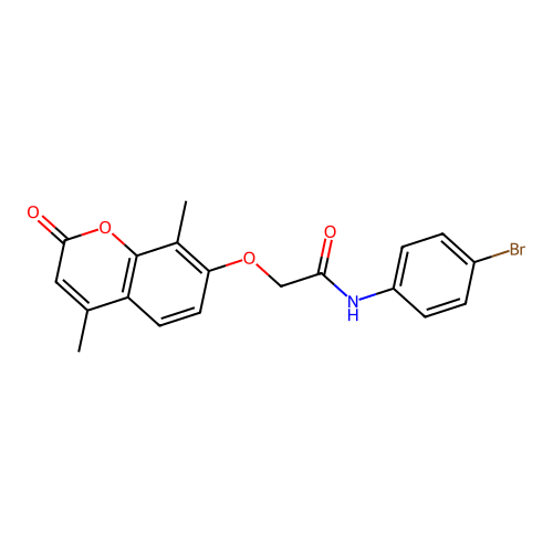 N-(4-bromophenyl)-2-((4,8-dimethyl-2-oxo-2H-chromen-7-yl)oxy)acetamide structure