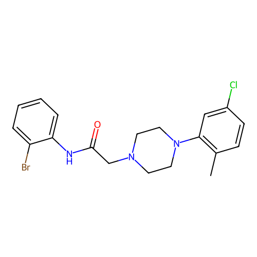 N-(2-Bromophenyl)-2-(4-(5-chloro-2-methylphenyl)piperazinyl)ethanamide structure