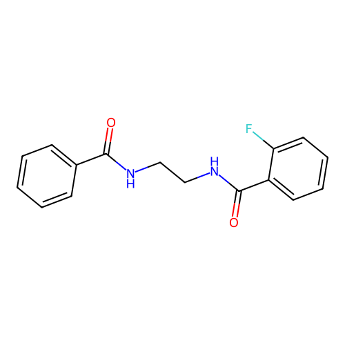 N-(2-benzamidoethyl)-2-fluorobenzamide structure