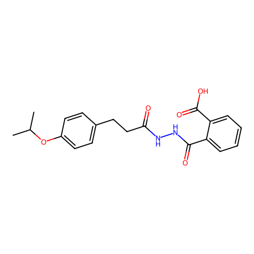 2-[[3-(4-propan-2-yloxyphenyl)propanoylamino]carbamoyl]benzoic Acid structure