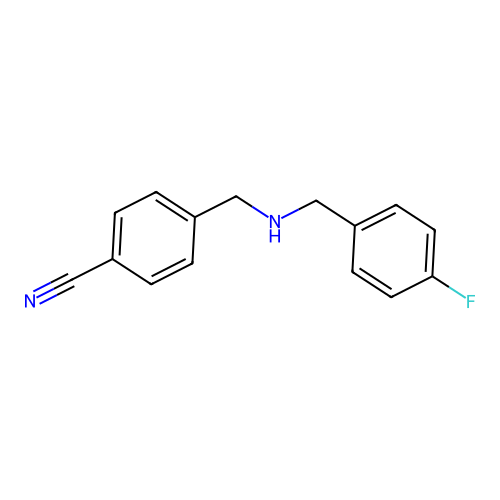 4-({[(4-Fluorophenyl)methyl]amino}methyl)benzonitrile structure