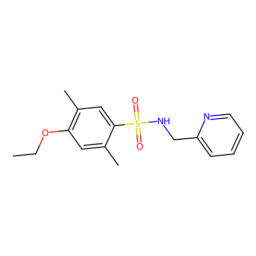 4-Ethoxy-2,5-dimethyl-N-pyridin-2-ylmethyl-benzenesulfonamide structure