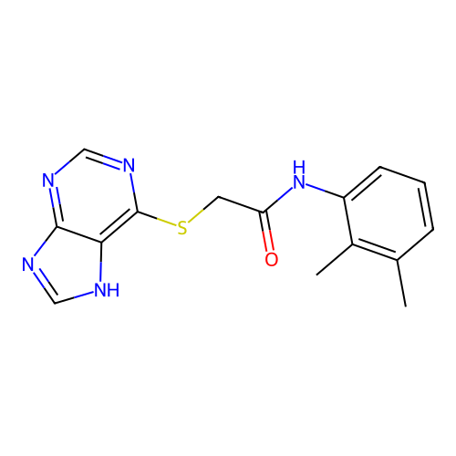 N-(2,3-dimethylphenyl)-2-(7H-purin-6-ylsulfanyl)acetamide structure