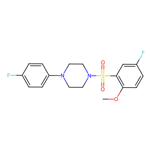 1-(5-Fluoro-2-methoxyphenyl)sulfonyl-4-(4-fluorophenyl)piperazine structure