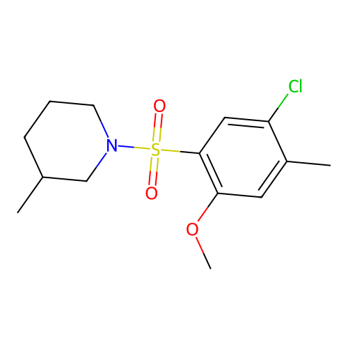 1-(5-Chloro-2-methoxy-4-methylphenyl)sulfonyl-3-methylpiperidine structure