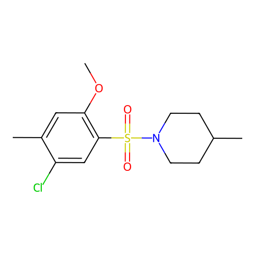 1-(5-Chloro-2-methoxy-4-methylphenyl)sulfonyl-4-methylpiperidine structure