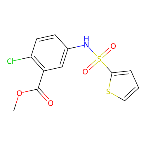 Methyl 2-chloro-5-[(thiophen-2-ylsulfonyl)amino]benzoate structure