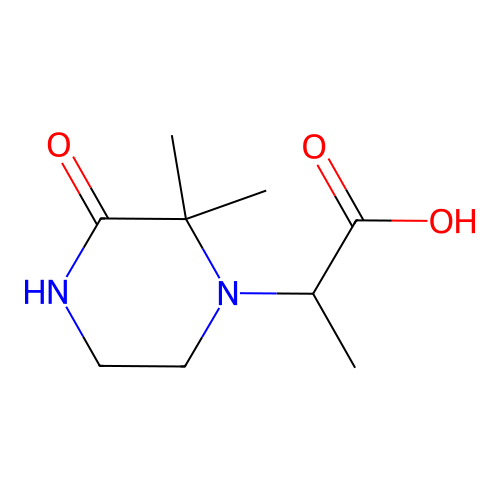 2-(2,2-Dimethyl-3-oxopiperazin-1-yl)propanoic acid structure