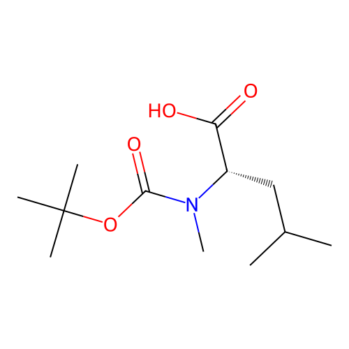 (2S)-2-{[(tert-butoxy)carbonyl](methyl)amino}-4-methylpentanoic acid structure