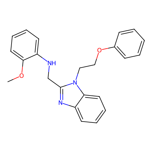 2-methoxy-N-[[1-(2-phenoxyethyl)benzimidazol-2-yl]methyl]aniline structure