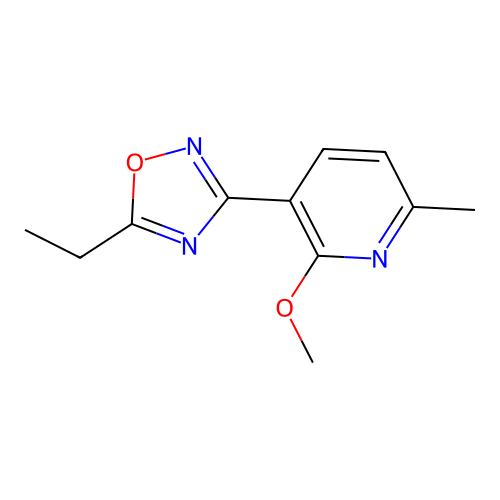 5-Ethyl-3-(2-methoxy-6-methylpyridin-3-yl)-1,2,4-oxadiazole structure