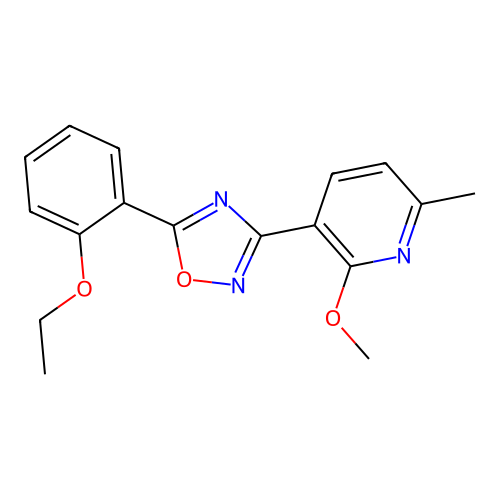 5-(2-Ethoxyphenyl)-3-(2-methoxy-6-methyl-3-pyridinyl)-1,2,4-oxadiazole structure