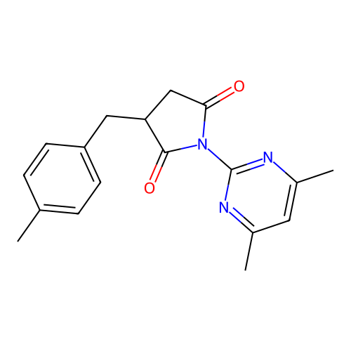 1-(4,6-Dimethylpyrimidin-2-yl)-3-(4-methylbenzyl)pyrrolidine-2,5-dione structure