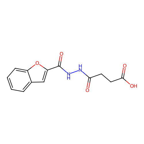 4-[2-(1-Benzofuran-2-ylcarbonyl)hydrazinyl]-4-oxobutanoic acid structure