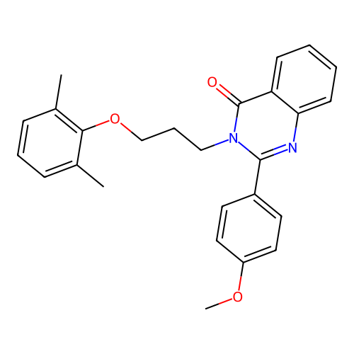 3-(3-(2,6-dimethylphenoxy)propyl)-2-(4-methoxyphenyl)quinazolin-4(3H)-one structure