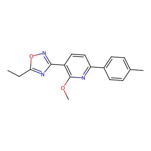 3-(5-Ethyl-1,2,4-oxadiazol-3-yl)-2-methoxy-6-(4-methylphenyl)pyridine structure